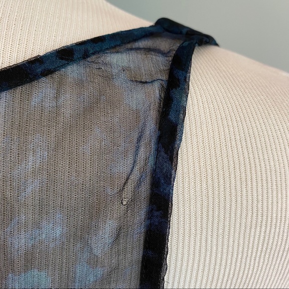 Rebecca Taylor animal print silk ruffled tank - Picture 4 of 11